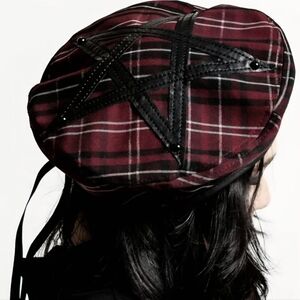 Killstar Dark Fate Blood Tartan Beret
